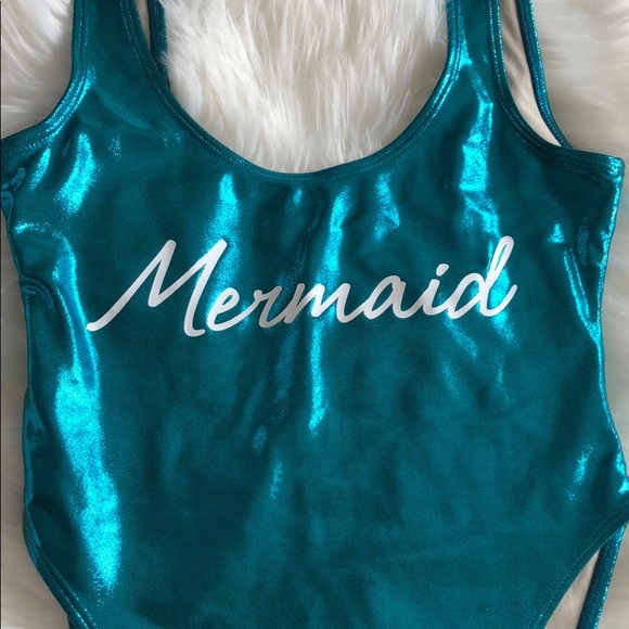 NEW Private Party blue mermaid one piece bikini - Picture 3 of 6